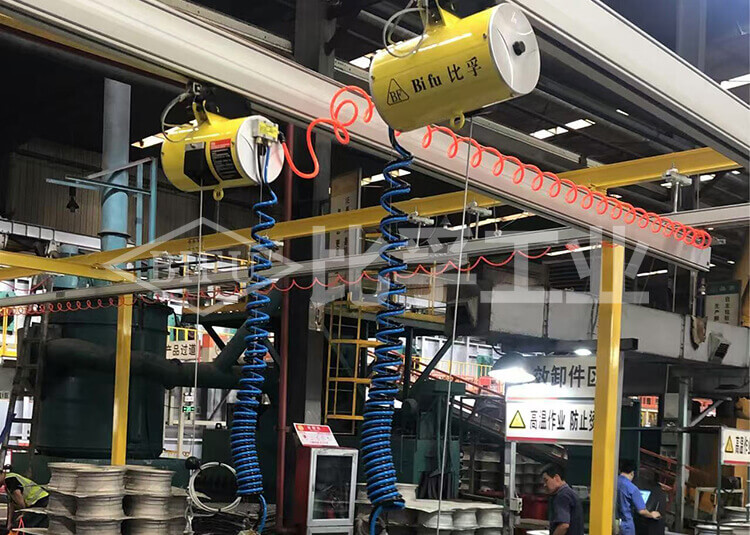 汽車(chē)輪轂下線(xiàn)氣動(dòng)平衡吊案例